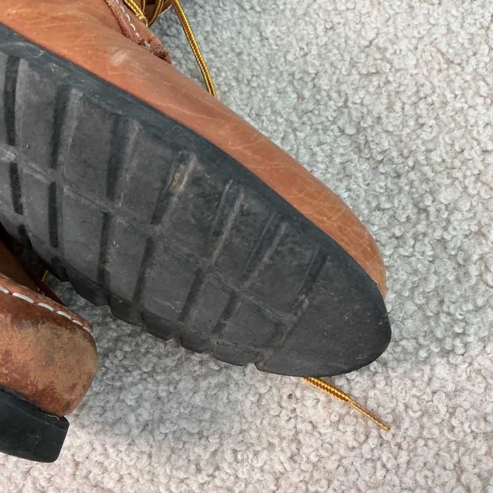 Men's Tan Leather Boots with Black Soles - Picture 7 of 10